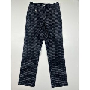 Lisette L 901 Navy Dot Ankle Pant, Sz 6 (b50)